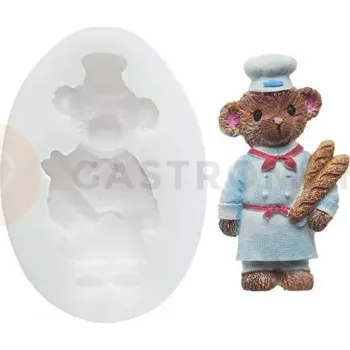 Kuchyňská sůl Silikonová forma na cukorovou hmotu ve tvaru medvídka pekaře - SLK231, 68x37 mm | SILIKOMART, SugarFlex