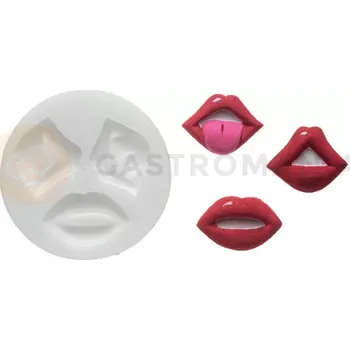 Kuchyňská sůl Silikonová forma na cukrovou hmotu ve tvaru úst - SLK297, 37x28 mm | SILIKOMART, SugarFlex