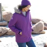 Nepromokavá parka na zip, s odepínací kapucí fialová 44