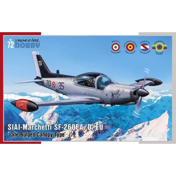 Plastikový model Special hobby 1/72 SIAI-M. SF-260EA/D/EU 'Late Bulged Canopy'