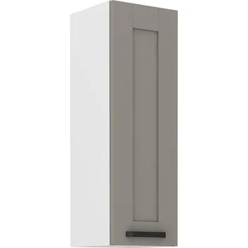 Kuchyňská skříňka LEMPERT Horní skříňka LUNY 45 (30 / 90 cm) claygrey / bílá