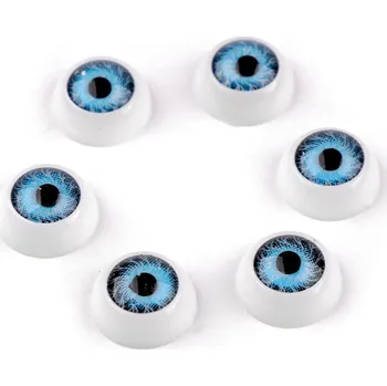Plastové oči k nalepení Ø12 mm, malé, 1 modrá