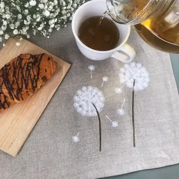 prostírání LNĚNÉ. Tkané a šité v Jeseníkách. lněné prostírání Pampeliška