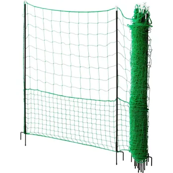 Pro koně VNT Electronics Nevodivá ohradníková síť s brankou pro drůbež zelená 112 cm x 24 m