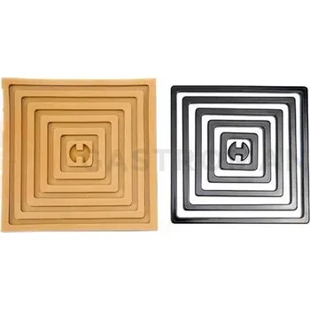 Čokoládová tyčinka Silikonová forma na cukrovou hmotu nebo čokoládu ve tvaru čtverců - 5 ks | SILIKOMART, SugarFlex Gold