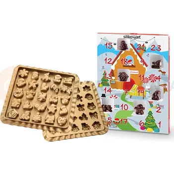 Kuchyňská sůl Forma na vánoční čokoládky + krabička na adventní kalendář | SILIKOMART, Christmas inspiration