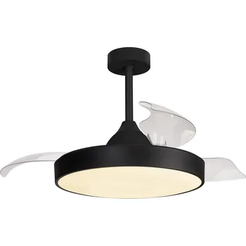 Stropní ventilátor Mantra Alaska, rozvinovací ventilátor se svítidlem a dálk. ovladačem, LED 50W 2700-5000K, černá, průměr 50/106cm