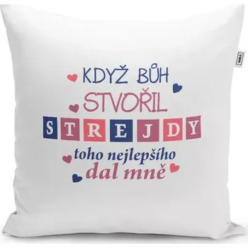 Dekorativní polštářek Sablio Polštář Když Bůh stvořil strejdy: 40x40 cm