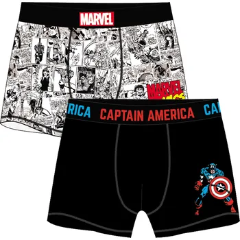 Boxerky Marvel - licence Pánské boxerky - Marvel 5333540, černá / šedý melír Barva: Mix barev, Velikost: S