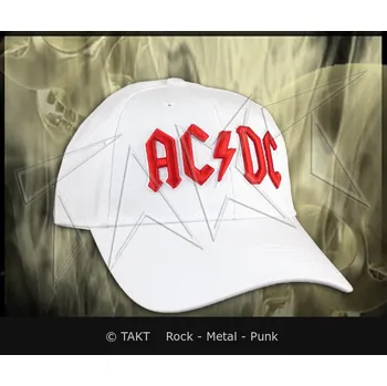 Kšiltovka AC/DC - Kšiltovka AC/DC bílá - Logo červené
