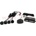 parkovací asistent zadní - zvuková signalizace, 4x senzor (ČERNÉ)