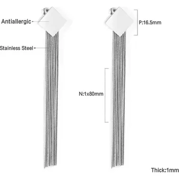 Náušnice Visací náušnice z nerezové oceli - 454S