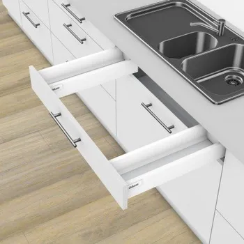 Nábytkové kování BLUM sada Antaro M 550 mm/30 kg, Blumotion/TOB, bílá SW, vrut, dřez (BLUM sada Antaro M 550 mm/30 kg, Blumotion/TOB, bílá SW, vrut, dřez)