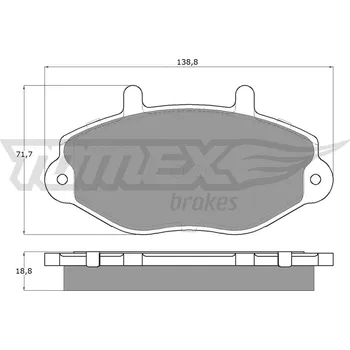 Brzdová destička Sada brzdových destiček, kotoučová brzda TOMEX Brakes 11-92