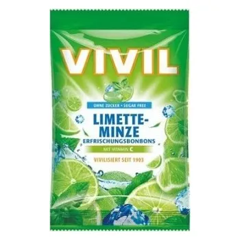Bonbon VIVIL Limetka peprmint vitamin C bez cukru 60 g