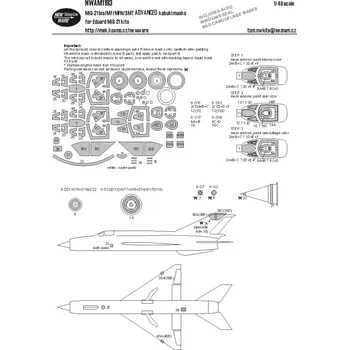 Plastikový model New Ware 1/48 Mask MiG-21 bis/MF/MFN/SMT ADVANCED (EDU)