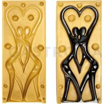 Kuchyňská sůl Silikonová forma na cukrovou hmotu nebo čokoládu ve tvaru zamilovaných - 48x95x270 mm | SILIKOMART, SugarFlex Gold