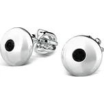 Dámské náušnice bílé zlato 585/1000 zirkon s černé kameny 140009-B-ZIR-Black