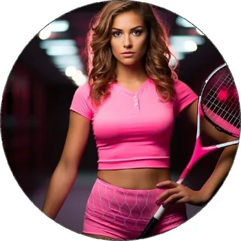 Jedlá dekorace na dort Jedlý papír tenistka stojící 19,5cm