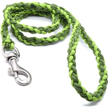 Vodítko pro psa Cordell Dog Zone | Cordell paracord vodítko vycházkové nerez pro psy - 100cm - Barva Zelená