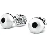 Dámské náušnice žluté zlato 585/1000 s černé zirkony 140008-B-ZIR-Black