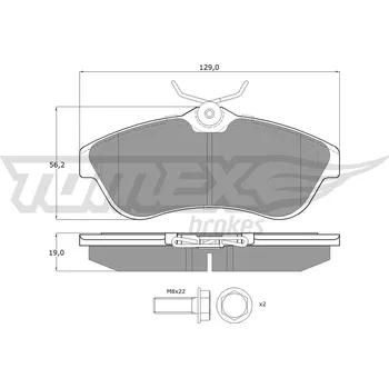 Brzdová destička Sada brzdových destiček, kotoučová brzda TOMEX Brakes 13-29