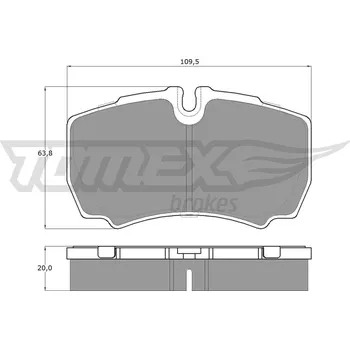 Brzdová destička Sada brzdových destiček, kotoučová brzda TOMEX Brakes 15-11