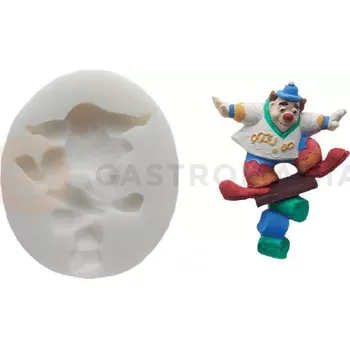 Kuchyňská sůl Silikonová forma pro cukorovou hmotu ve tvaru klauna - SLK012, 70x57 mm | SILIKOMART, SugarFlex