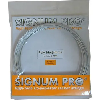 Struna na výplet tenisové rakety Tenisový výplet SIGNUM PRO POLY MEGA FORCE 12m - 1,24 mm