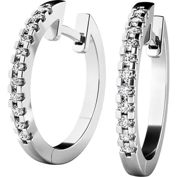 Náušnice Dámské náušnice kruhy se zirkony 10944-B-ZIR