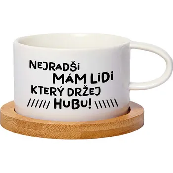 Hrnek makronka - Nejradši mám lidi, který držej hubu Barva hrnečku: Bílá