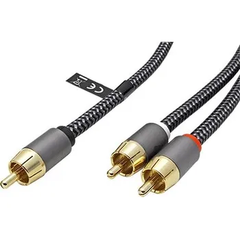 Audio kabel Goobay Plus Kabel cinch(M) - 2x cinch(M), audio, 3m (65301) - 11.92.7033