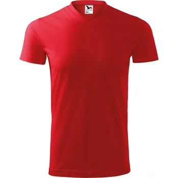 Pánské tričko Malfini Heavy V-Neck 111 červené