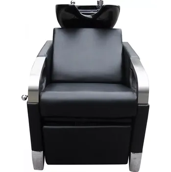 Kadeřnické křeslo Kadeřnický mycí box ATLAS - matná černá