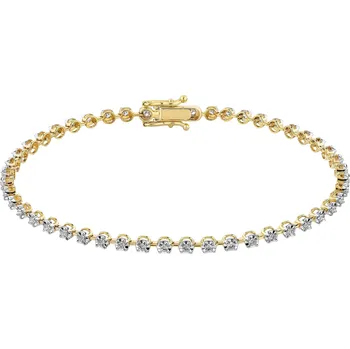 Náramek Zlatý náramek s brilianty - 19 cm - 0,52 ct - ryzost 585 - 211.248