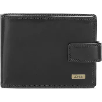 Peněženka PÁNSKÁ KOŽENÁ PENĚŽENKA - ČERNÁ (OCHNIK.PL-134)