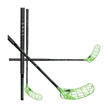 Florbalová hůl Oxdog HYPERLIGHT HES 27 GN ROUND MBC Florbalová hůl černá / zelená, Levá (levá ruka dole), 101cm (=111cm)