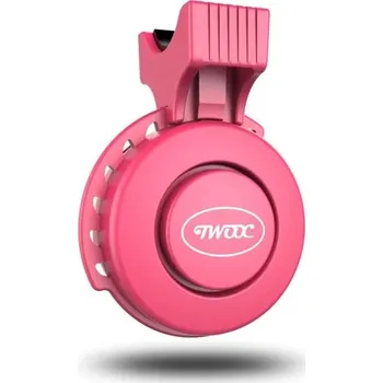 Cyklosvítilna Mini elektrický klakson na kolo s USB nabíjením - růžový