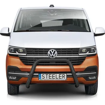 Auto-moto Přední ochranný rám nerez, VW T6, 2019- , s EC homologací, Black (T6.1-R1970-06-B)