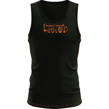 Dětský funkční nátělník ROBORYBA černá Bamboo Ultra - Oranžová neon / 150