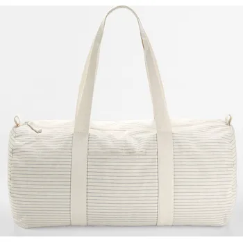 Cestovní taška Westford Mill Cestovní bavlněná taška WM258 Grey Stripe 50 x 25 x 25 cm
