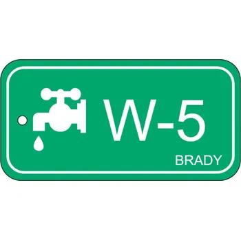Štítek pro zdroje energie, voda, označení W-5, BJ = 25 kusů