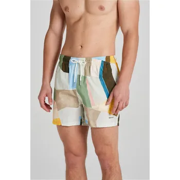 Pánské plavky PLAVKY GANT ART PRINT SWIM SHORTS MEDAL YELLOW