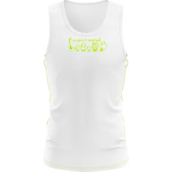 Dětský funkční nátělník ROBORYBA bílá Bamboo Ultra - Žlutá neon / 150