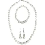 Perlový náhrdelník, náušnice a náramek