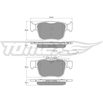 Brzdová destička Sada brzdových destiček, kotoučová brzda TOMEX Brakes TX 18-161