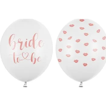 PartyDeco Balónek latexový Bride to be mix bílé 1 ks
