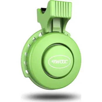 Cyklosvítilna Mini elektrický klakson na kolo s USB nabíjením - ZELENÁ