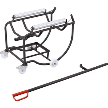 VARIOfit překlápěcí vozík na sudy, nosnost 250 kg, uložení sudu na 2 ocelových válečkách, barva antracit RAL7016