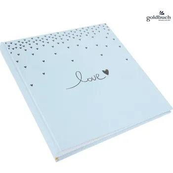 Fotoalbum Fotoalbum klasik 60stran 30x31cm Goldbuch 08014 RAINING HEARTS HELLBLAU